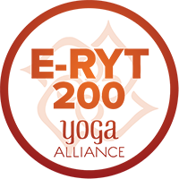 Logo for E-RYT 200 Provided by the Yoga Alliance. Mindfulness and Yoga therapist and anti-racism consultant Dr. Nathalie Edmond doing anti-racism trainings for diversity, equity and inclusion with diversity trainings for healthcare and therapists in New Jersey, New York, Philadelphia, Chicago and more.